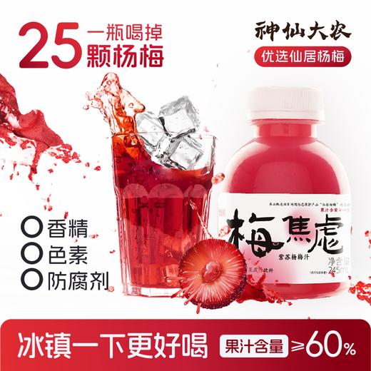 紫苏杨梅汁  1瓶杨梅汁=25颗地标杨梅  果汁含量≥ 60%  餐后来口杨梅汁 清甜润口 身心舒爽无负担 245ml*6瓶/箱 商品图3