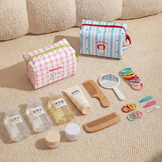 摩登主妇洗漱包女化妆包外出便捷收纳包大容量手提防水分区旅行袋 商品图3