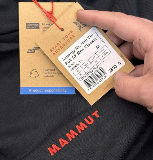 原单正品MAMMUT猛犸象  Aenergy ML半拉链中层 专为亚洲人体型打造的专业级中层
S-XL 商品图3