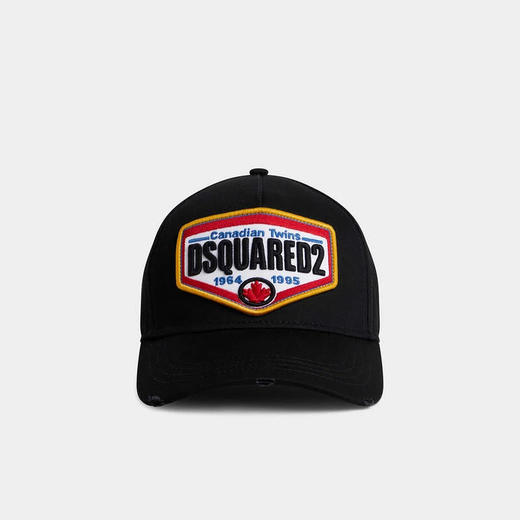 【一】DSQUARED2 男士刺绣徽标贴片休闲棒球帽 黑色 BCM0763 05C00001 2124 商品图0