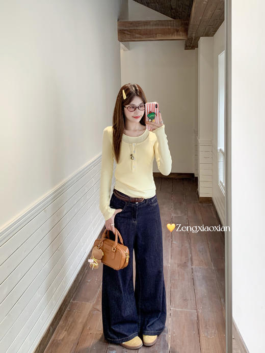 <曾小咸推荐>现货秒杀 ！微信超特价！修身假两件短款长袖 日常139.99 立减80 秒杀59.99！！ 商品图13