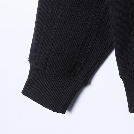 SDSA男士秋冬新款痞帅男装时尚简约纯色肌理感圆领卫衣百搭宽松 商品图3