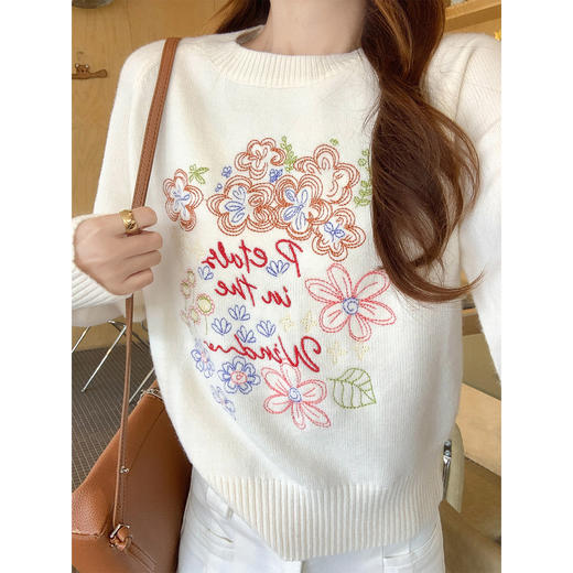 <曾小咸推荐>3.13现货秒杀 ！微信超特价！韩系绣花毛衣 日常229.99 立减130 秒杀99.99！！ 商品图3