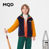 【MQD】童装男童外套学院风运动时尚拼接儿童棒球服摇粒绒 商品缩略图0