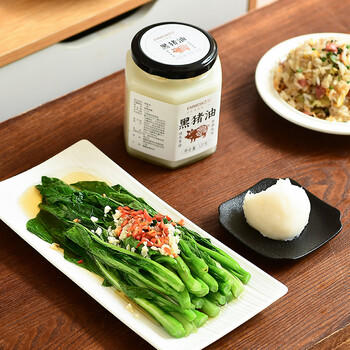 食尚农场壹号黑猪油食用油拌饭拌粉家用炒菜荤油烘焙起酥油土猪油320g /粮油调味 /调味品 /调味油 商品图1