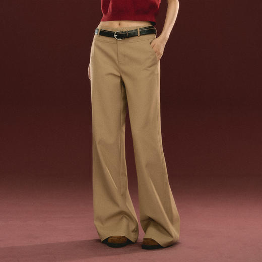 Ariseism 美式复古高级感阔腿休闲裤女冬季新款长裤子 商品图0