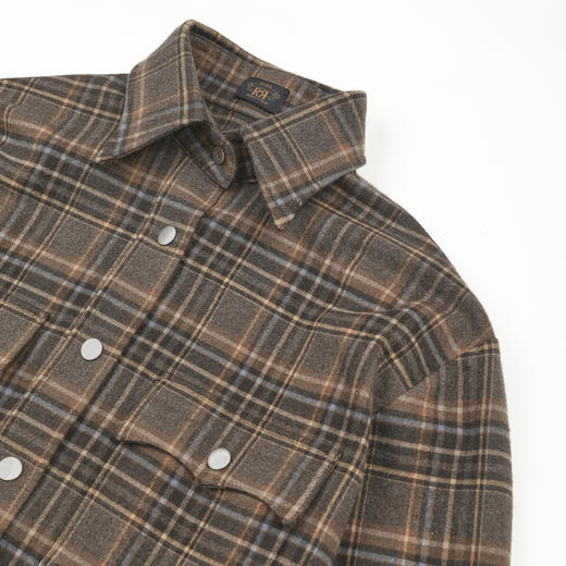 ROMI STUDIO“复古格纹”双面磨毛超柔色织夹克式衬衫 RWCSWY7223 商品图1