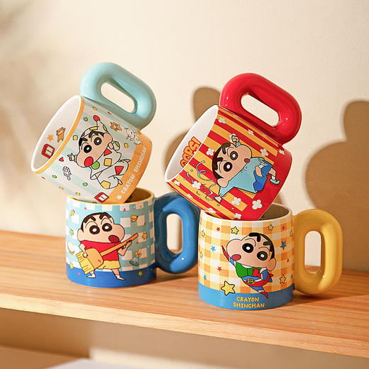 摩登主妇&蜡笔小新陶瓷马克杯高颜值水杯家用早餐杯咖啡杯子 商品图4