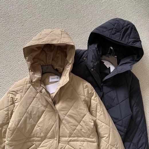 F011275女装25秋季新款菱形绗缝连帽棉服外套 商品图1