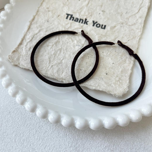 秋冬氛围感美拉德圈圈耳环小众设计高级气质夸张耳饰-纪念日百货门店同款168197880 商品图4