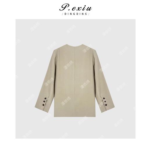 04-6潘依绣丁丁宠粉韩系极简风长袖外套Q52206 商品图2