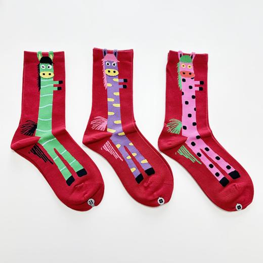 壁虎瑜伽【2601WZ495】一马当先喜庆大红袜【5天发货】 商品图5