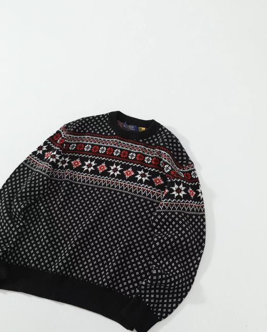 F011250复古提花限定秀款羊毛拼色毛衣针织衫 商品图14