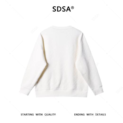 SDSA男士秋冬新款痞帅男装美式简约菱形刺绣字母圆领卫衣宽松百搭 商品图5