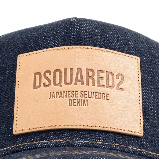 DSQUARED2 男士字母徽标贴片棉质棒球帽 深蓝色 BCM0937 10108435 3096 商品图2