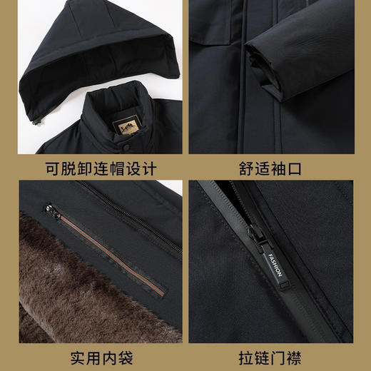 【加绒加厚保暖男士棉服】冬季中老年人棉袄棉衣爸爸装外套 商品图2