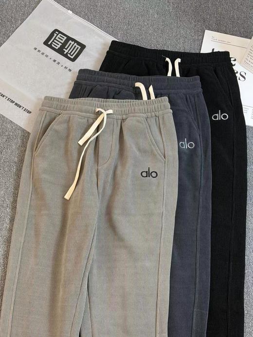 F011271男女同款加绒卫裤刺绣款加厚卫裤束脚裤 商品图1