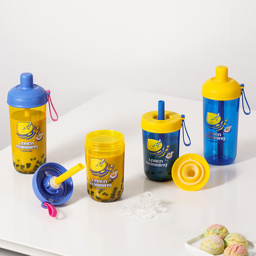 ABF792BLUBR 乐扣乐扣Lock&Lock 【上学专用】大容量便携提手水杯多功能吸管杯塑料奶茶杯子 商品图1