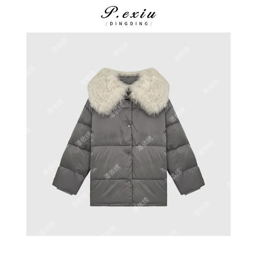 A002潘依绣丁丁宠粉冬季保暖时尚简约收腰羽绒外套Q2315 商品图0