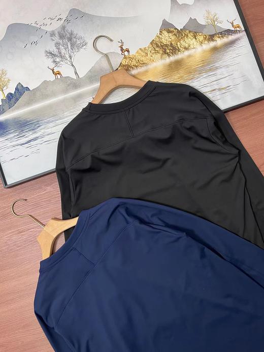 F011264户外休闲衣男士长袖一体织T恤打底衫 商品图5