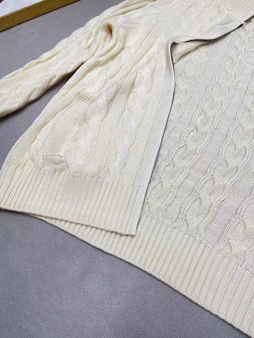 F011253小标刺绣logo全拉链针织绞花开衫毛衣 商品图13