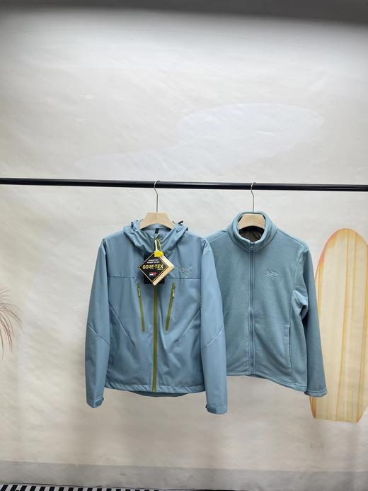 F011251户外防水硬壳压胶摇粒绒三合一冲锋衣 商品图7