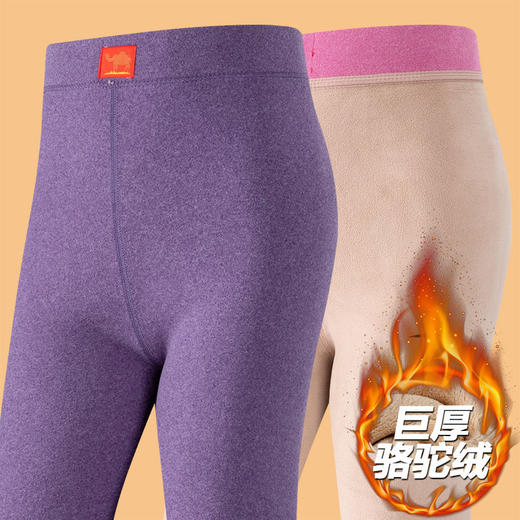 【冬季男女士保暖裤驼绒巨厚】加绒加厚自发热打底裤高腰防寒秋裤 商品图7