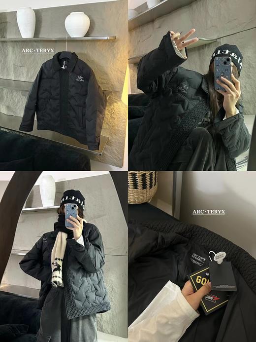 F011228新款立体硅胶印花翻领西装式轻薄羽绒服男女同款 商品图7