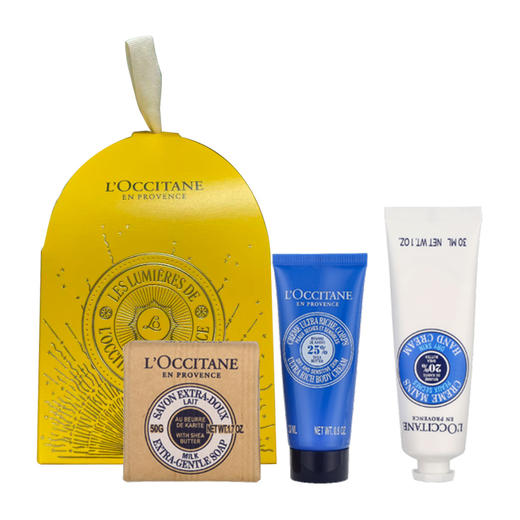 【保税直发】Loccitane 欧舒丹 乳木果礼品套装(乳木果滋养润肤霜20ml+乳木果护手霜30ml+乳木果牛奶皂50g) 【2028/3/12】 商品图0