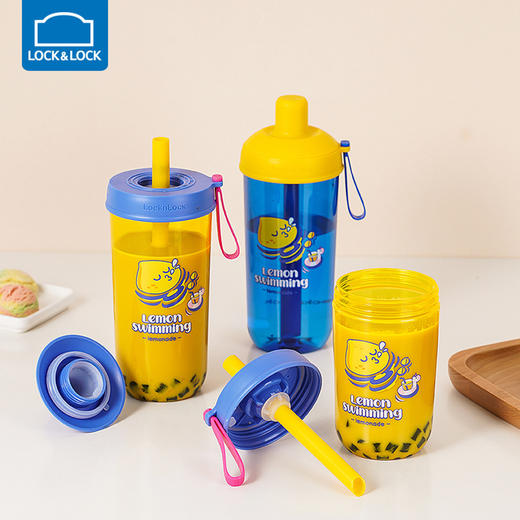 ABF792BLUBR 乐扣乐扣Lock&Lock 【上学专用】大容量便携提手水杯多功能吸管杯塑料奶茶杯子 商品图2
