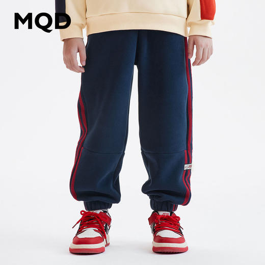 【170】【MQD】童装男童加绒保暖运动裤冬装中大儿童宽松针织长裤潮 商品图0