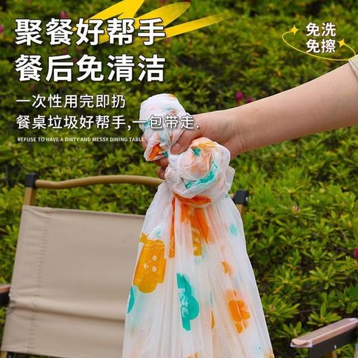 【松紧束口无惧大风❗️加厚防渗透】卡通一次性桌布束口松紧带野餐户外露营蛋卷桌垫加厚防油防水桌套。jc 商品图3