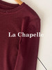 拉夏贝尔/La Chapelle撞色拼接假两件tee弹力修身显瘦长袖打底上衣 商品缩略图6