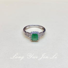 18K祖母绿戒指；14圈口