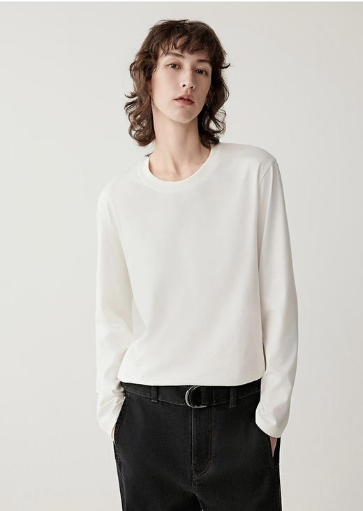 112-6 渠道货 大爆款 小禾 极简款 基础圆领长袖T恤 万能打底 商品图6