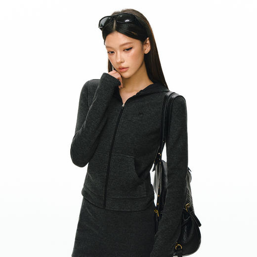 Ariseism 美式复古灰色卫衣翻腰长裤套装女春季新款两件套 商品图1