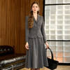 IWY/高级感翻领灰色西装套裙女修身收腰职业装商务通勤正装25CS869 商品缩略图2