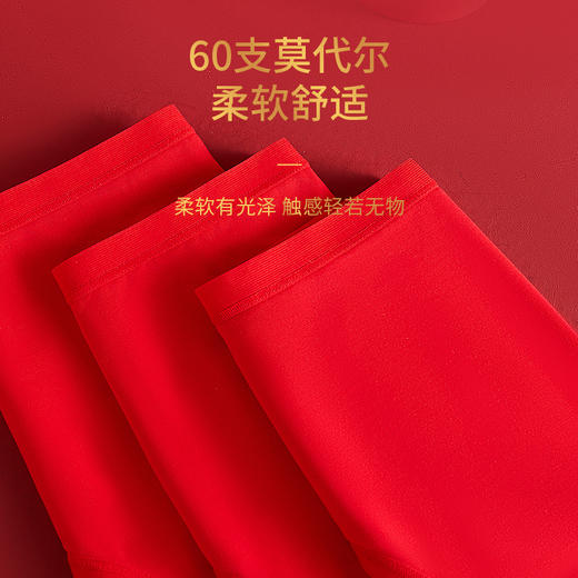 樱姿娜YZN888--幸运女神鸿运裤-888，3条大红装 商品图1