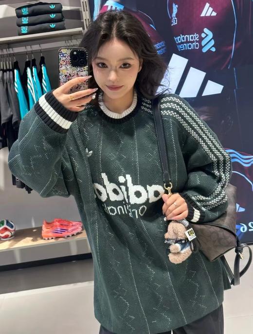 F011269撞色三叶草宽松剪裁针织套头毛衣男女同款 商品图6