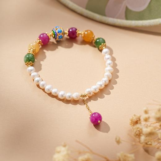 【霓虹·珍珠手串】天然复古淡水珍珠手链 送妈妈送爱人 商品图2