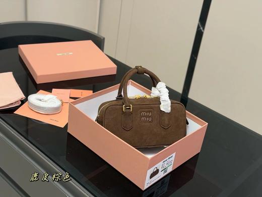 F011208新款可手拎可斜挎鹿皮绒女士保龄球包包 商品图8