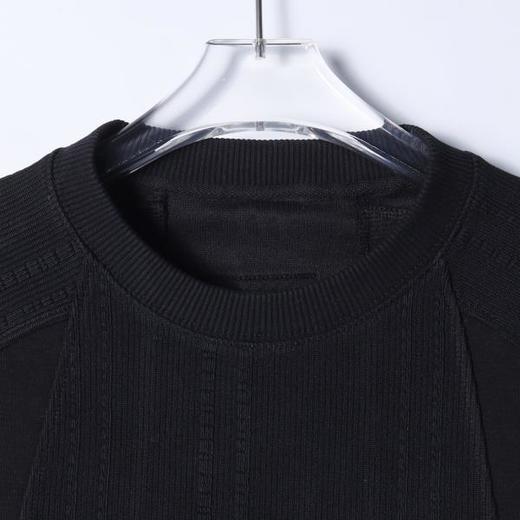 SDSA男士秋冬新款痞帅男装时尚简约纯色肌理感圆领卫衣百搭宽松 商品图1