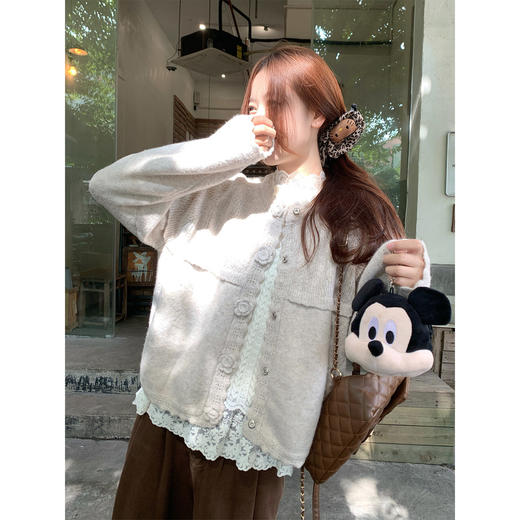 <曾小咸推荐>现货秒杀 ！微信超特价！立体花朵毛衣开衫 日常199.99 立减110 秒杀89.99！！ 商品图4