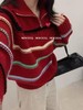 F011263日系秋冬氛围感半拉链宽松针织毛衣 商品缩略图1