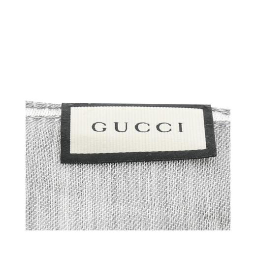 GUCCI 女士羊毛真丝围巾 165904 浅灰色 商品图3
