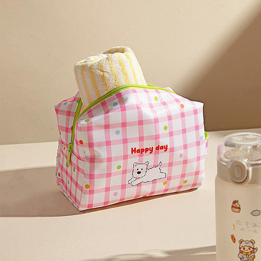 摩登主妇洗漱包女化妆包外出便捷收纳包大容量手提防水分区旅行袋 商品图6