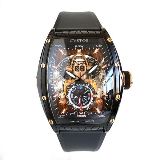 【95新】CVSTOS 卡斯托斯CVT-SEA-GMT-CP-5N-BST自动机械机芯日期显示GMT41*53.7MM（含表耳 男款）Challenge Sealiner GMT301225NJS36 商品图0