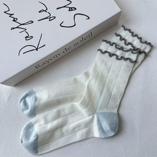 基础-简约甜美撞色中筒袜女袜袜子-纪念日百货门店同款168693314 商品图2