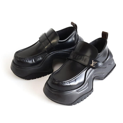 【95新】LV路易威登1ABIJQ黑色全皮Archlight 2.0厚底乐福鞋37码/意大利 女士 100126JJ01 商品图0