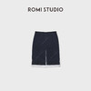ROMI STUDIO“文艺分子”桑蚕丝混纺白边针织直筒半裙RWCSXT6795 商品缩略图1